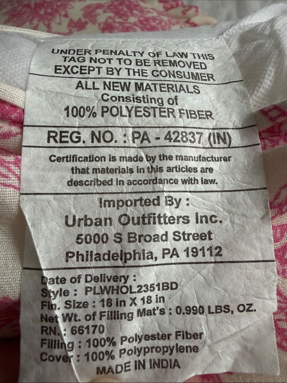 Pair of Toile Ruffle Throw Pillows - Picture 6 of 6